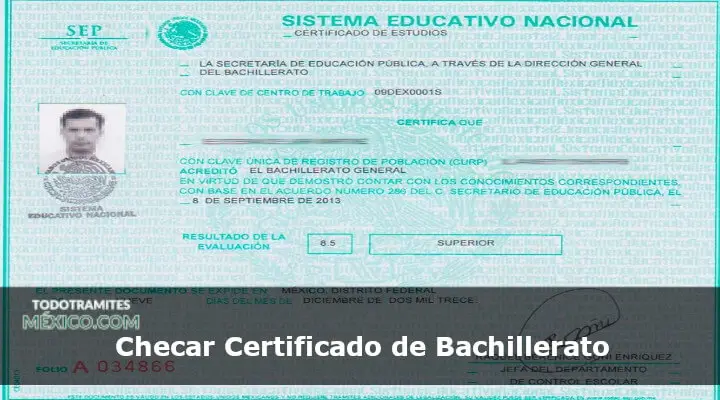 certificado de bachillerato